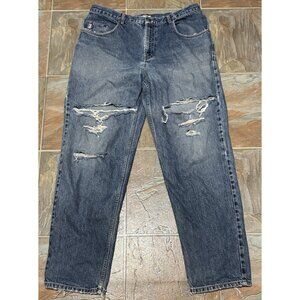 Vintage GUESS USA Jeans Size 38 X 32 Style 10110-32 Distressed Destroyed Wear